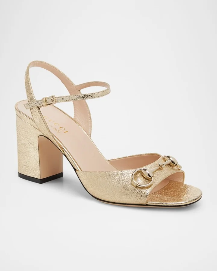 Metallic Galassia Lady Horsebit Sandals - Image 9