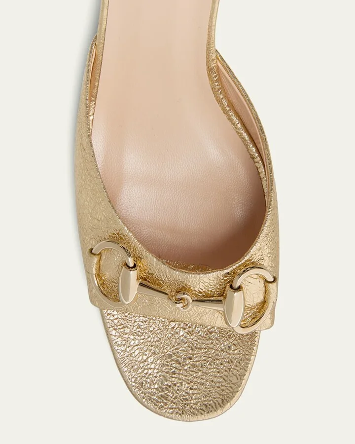 Metallic Galassia Lady Horsebit Sandals - Image 8