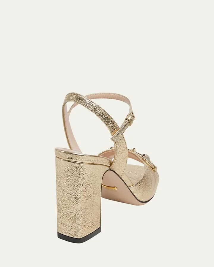 Metallic Galassia Lady Horsebit Sandals - Image 10
