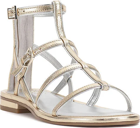 Metallic Gladiator Sandals - Image 3