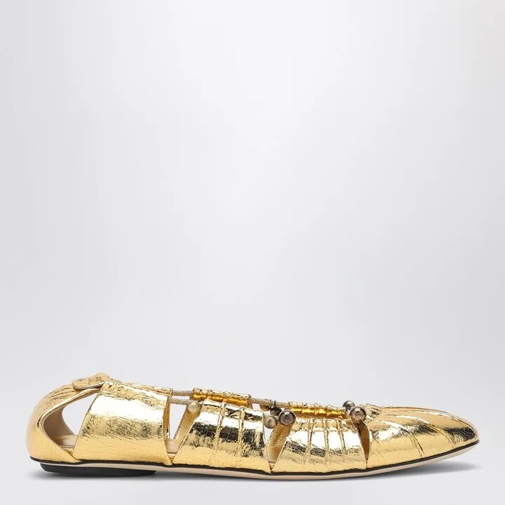 Metallic gold ballerina