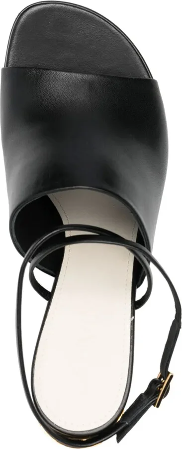 Metallic-Heel 75mm Leather Sandals - Image 4