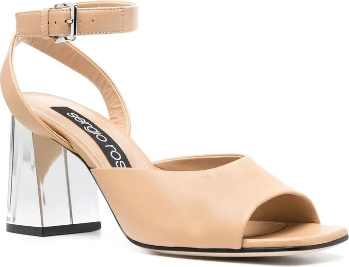 Metallic-Heel Detail Sandals - Image 2