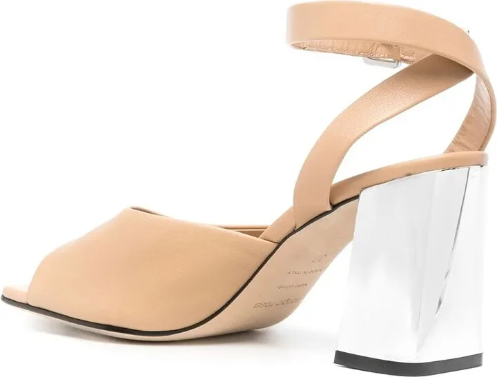 Metallic-Heel Detail Sandals - Image 3