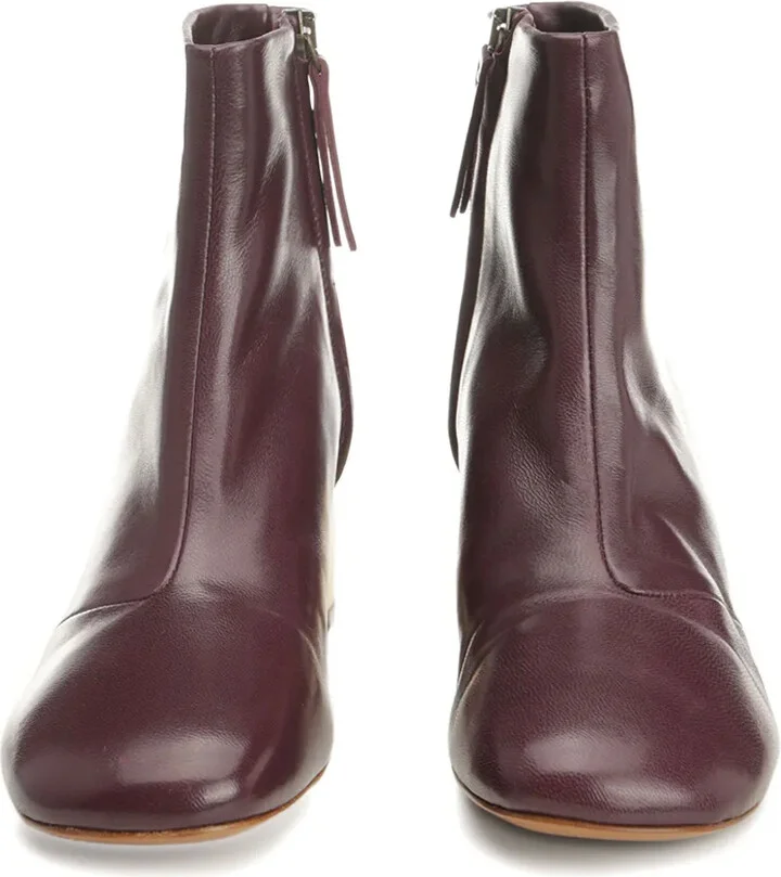 Metallic-Heel Leather Boots - Image 3