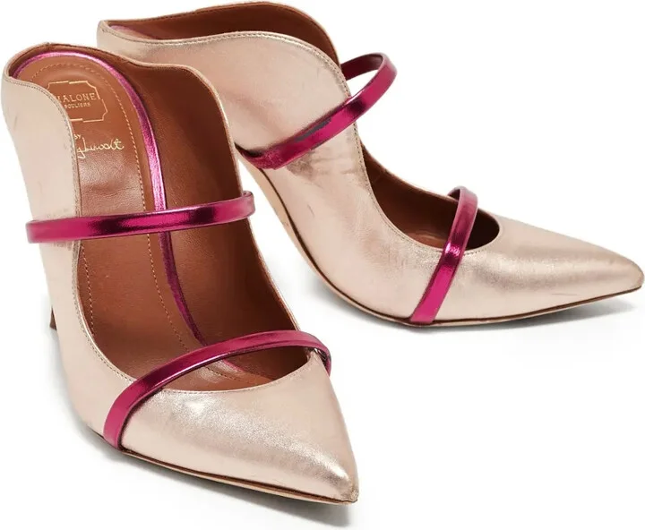 Metallic Heeled Mules - Image 2