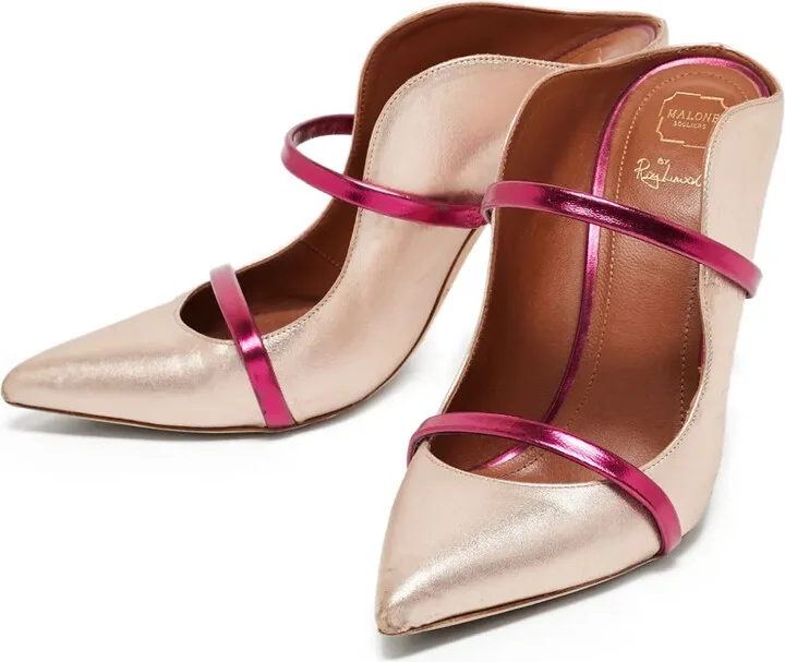 Metallic Heeled Mules - Image 3