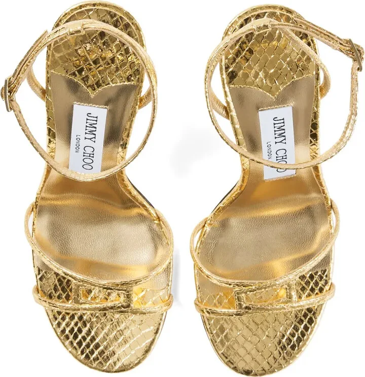 Metallic Heeled Sandals - Image 3