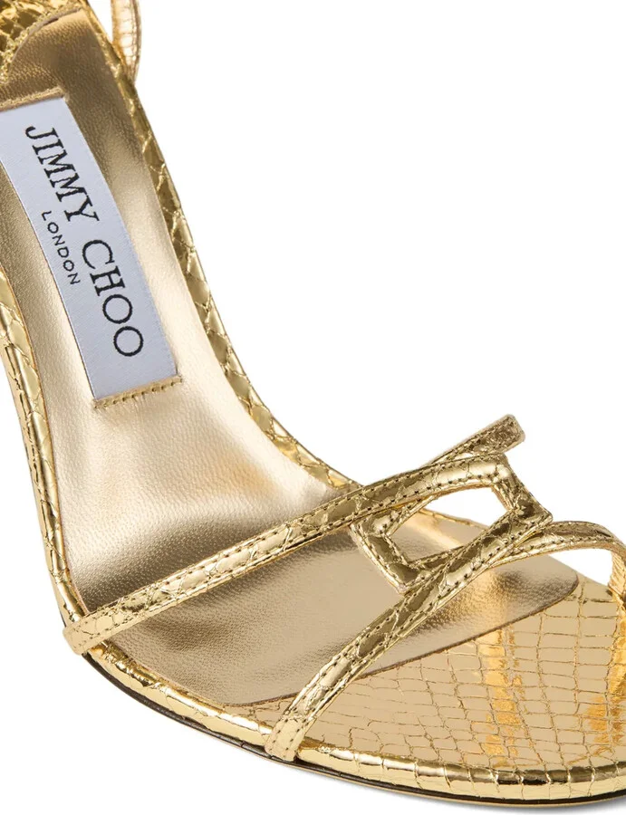 Metallic Heeled Sandals - Image 4