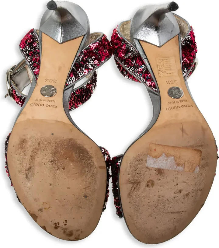 Metallic Heeled Sandals - Image 4