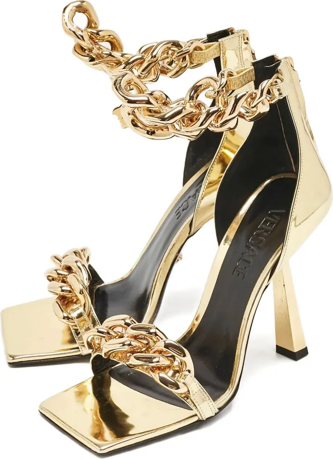 Metallic Heeled Sandals - Image 2