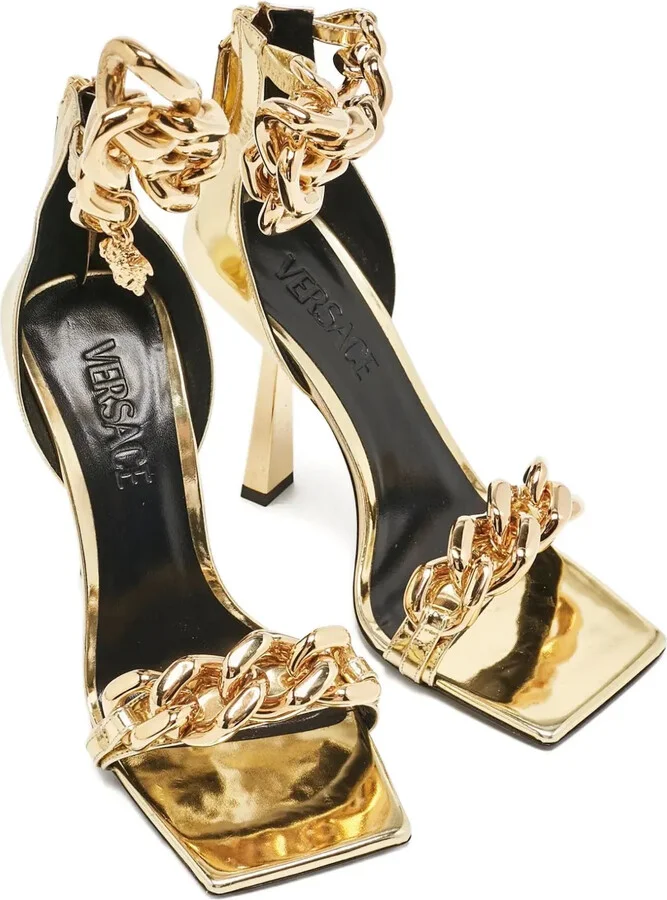 Metallic Heeled Sandals - Image 3