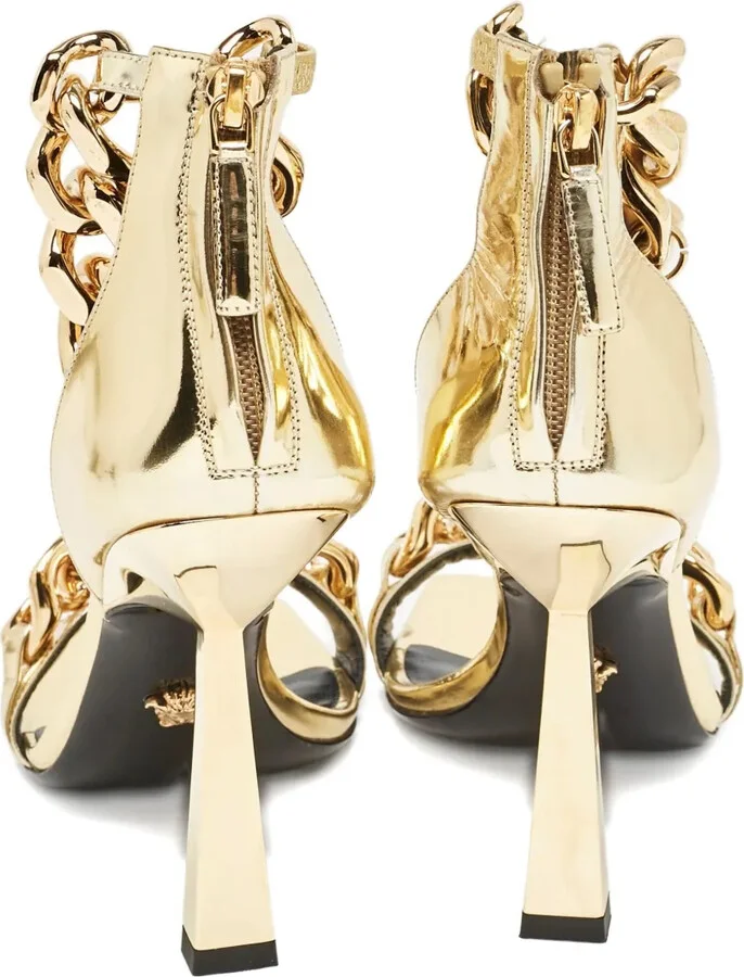Metallic Heeled Sandals - Image 4