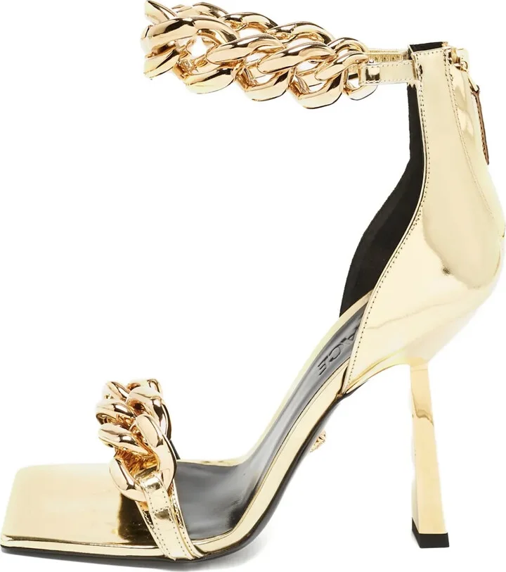 Metallic Heeled Sandals