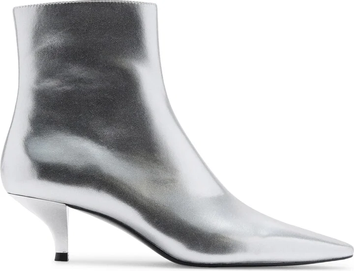 Metallic Kitten Heel Bootie - Image 3