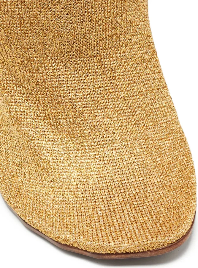 Metallic Knit-Sock Boots - Image 5