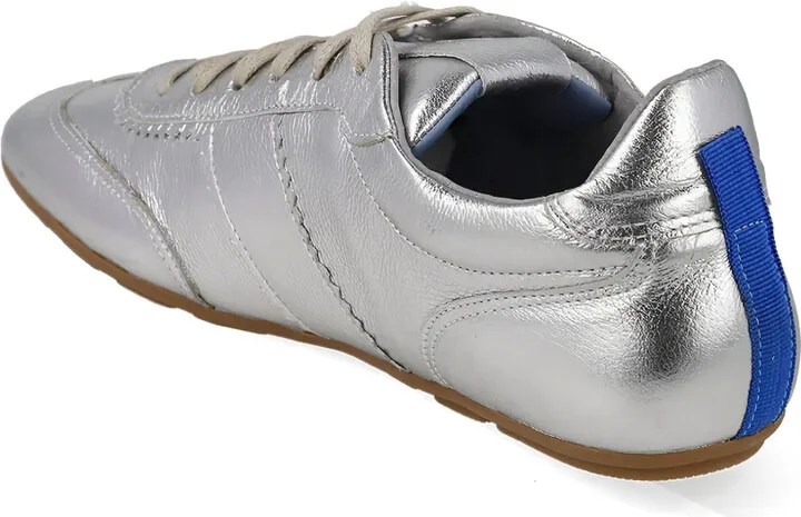 Metallic Lace-Up Sneakers - Image 3