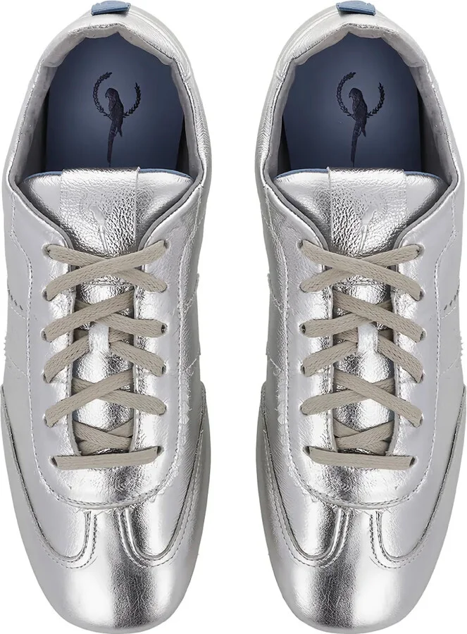 Metallic Lace-Up Sneakers - Image 4