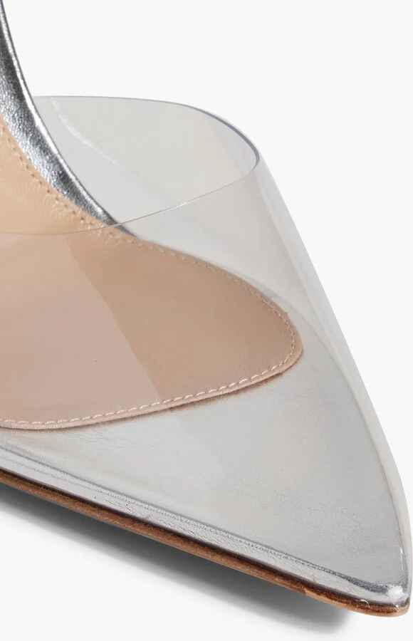 Metallic leather and PVC pumps - Image 4