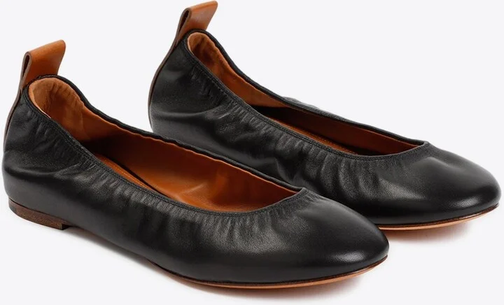 Metallic Leather Ballerina Flats - Image 2