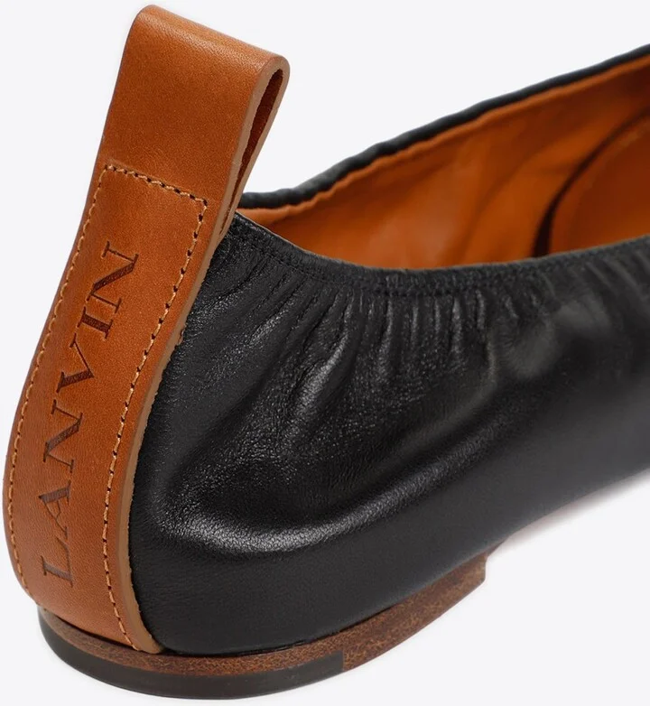 Metallic Leather Ballerina Flats - Image 3