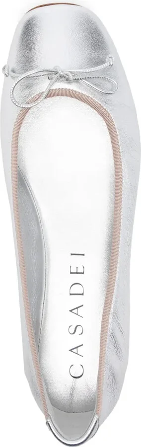 Metallic Leather Ballerina Shoes - Image 4