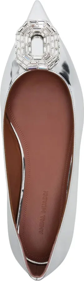 Metallic-Leather Ballet Flats - Image 4