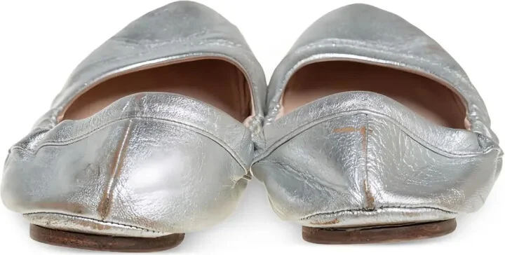 Metallic Leather Ballet Flats - Image 4