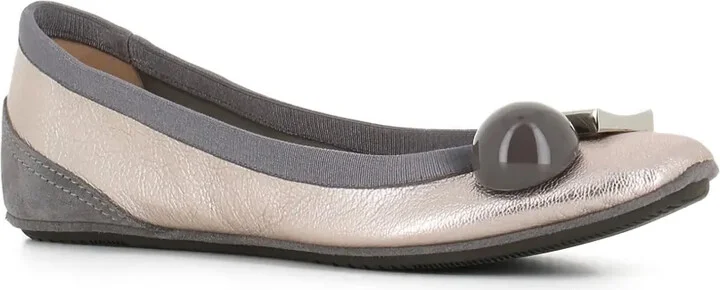 Metallic Leather Ballet Flats - Image 3