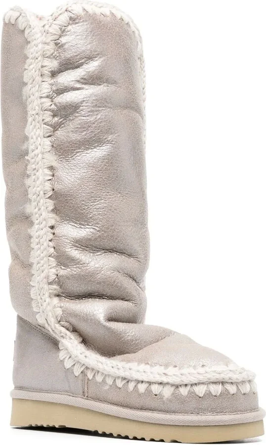 Metallic Leather Boots - Image 2