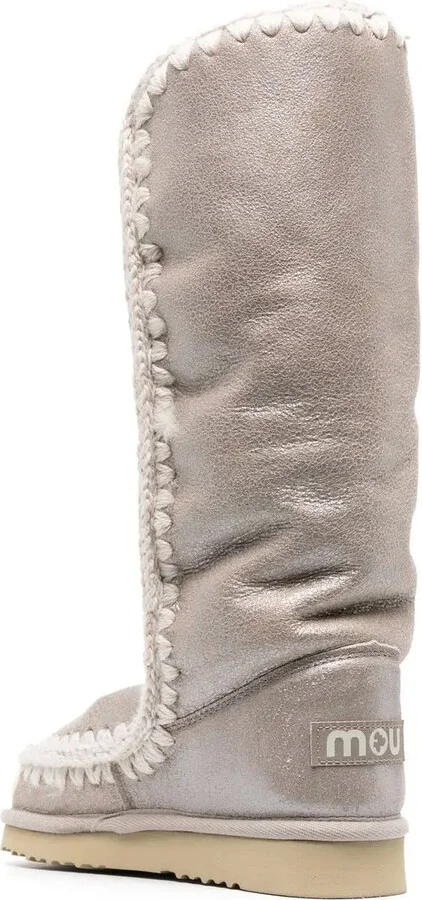 Metallic Leather Boots - Image 3