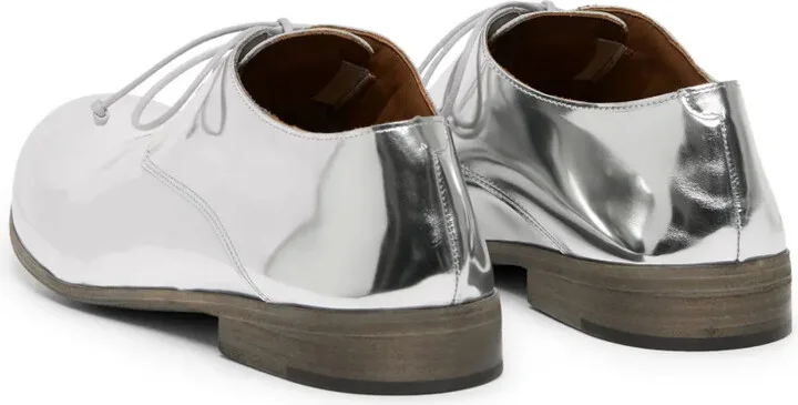 Metallic Leather Derby Shoes - Image 3