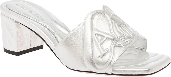 Metallic Leather Flat Sandal - Image 2