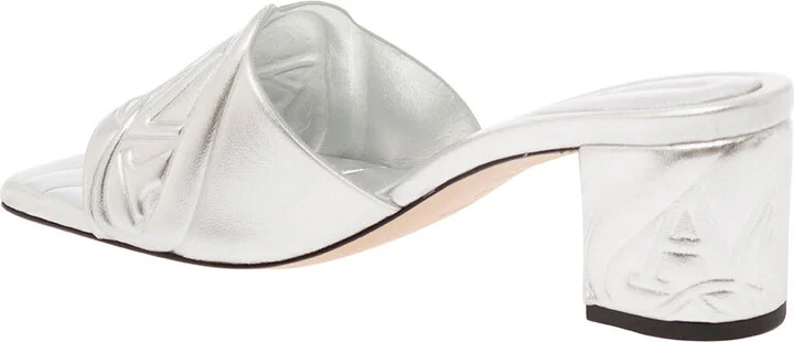 Metallic Leather Flat Sandal - Image 3