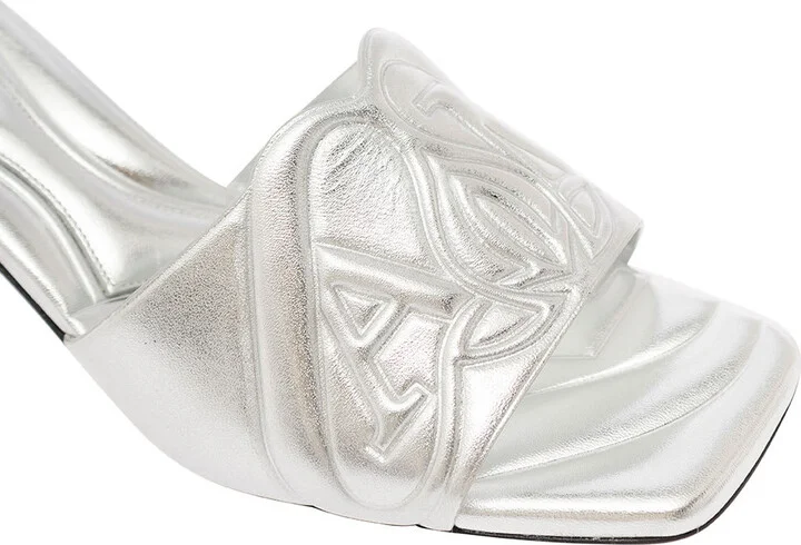 Metallic Leather Flat Sandal - Image 4