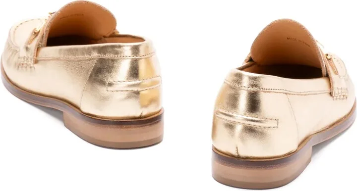 Metallic-Leather Loafers - Image 4