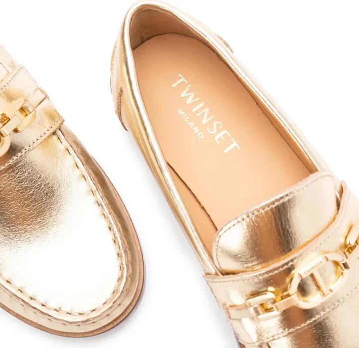 Metallic-Leather Loafers - Image 5