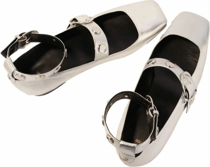 Metallic leather Mary Janes - Image 2