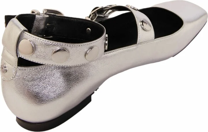 Metallic leather Mary Janes - Image 3