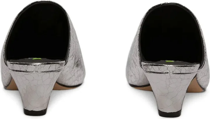 Metallic Leather Mules - Image 3