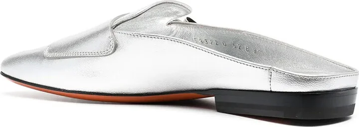 Metallic Leather Mules - Image 3