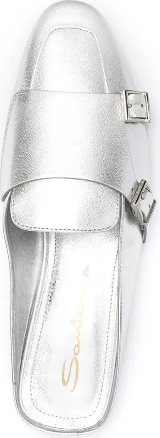 Metallic Leather Mules - Image 4