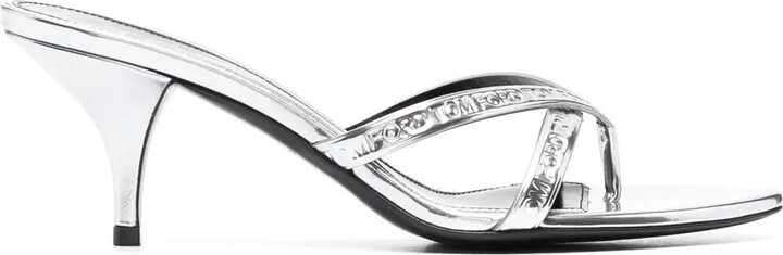 Metallic Leather Mules