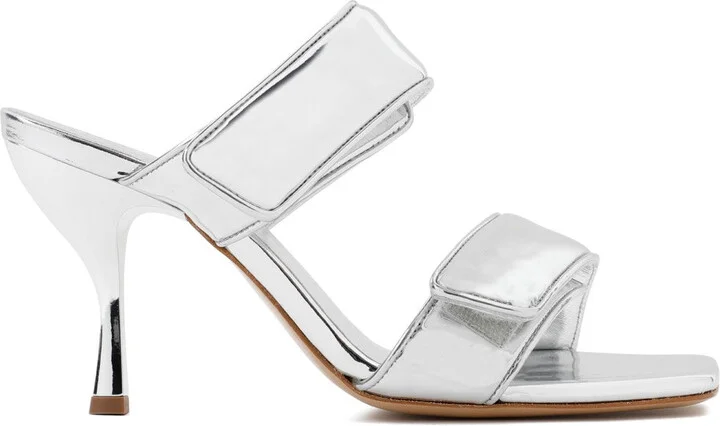 Metallic Leather Perni Sandals