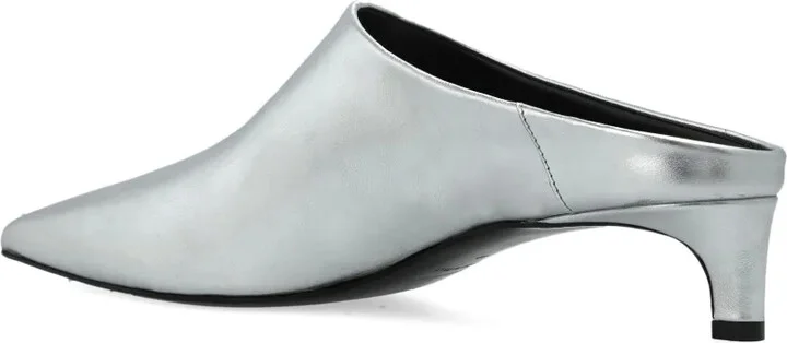 Metallic-Leather Pointed-Toe Mules - Image 3