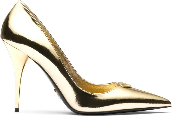Metallic Leather Pumps