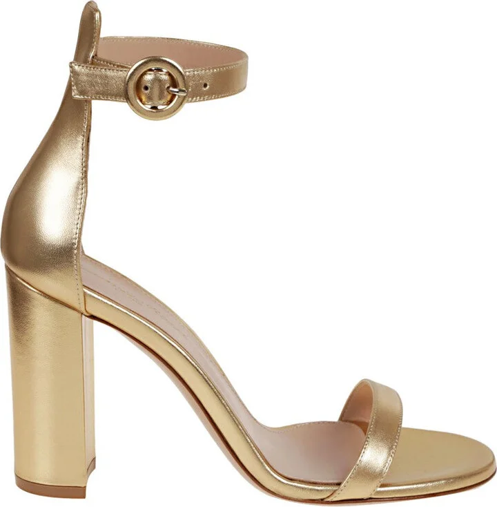 Metallic Leather Sandal