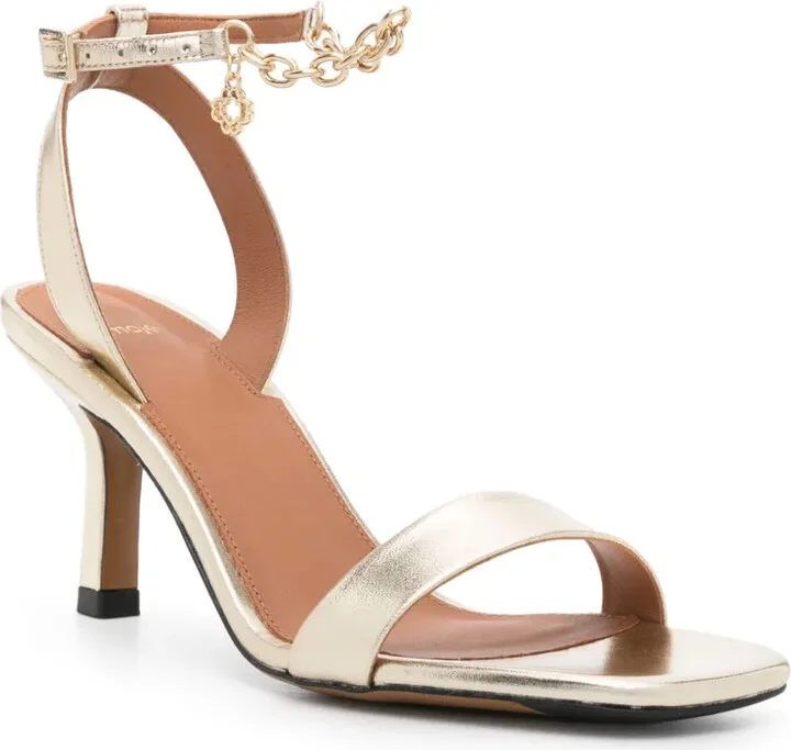 Metallic Leather Sandals - Image 2