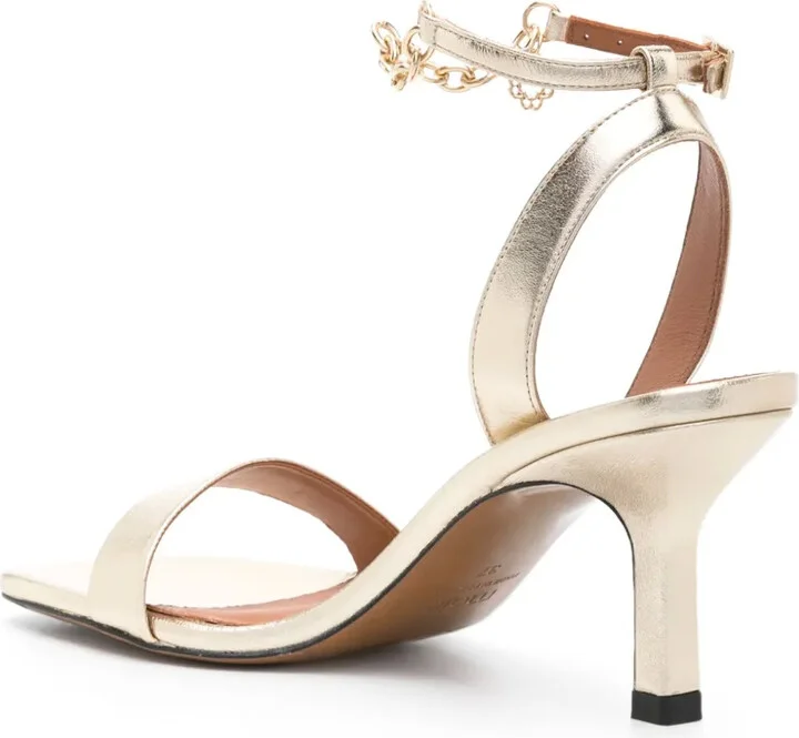 Metallic Leather Sandals - Image 3