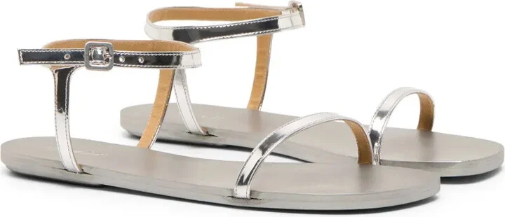 Metallic-Leather Sandals - Image 2